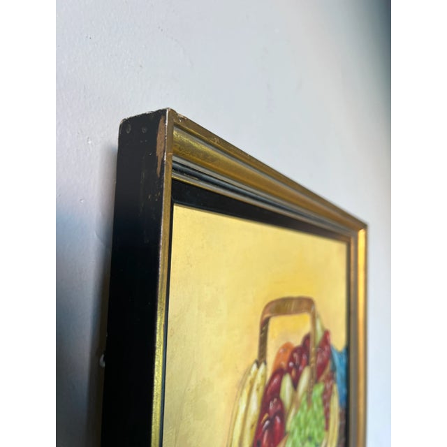 1970's A. Maxwell Fruit Basket - Still Life Oil Painting, Framed For Sale - Image 10 of 12