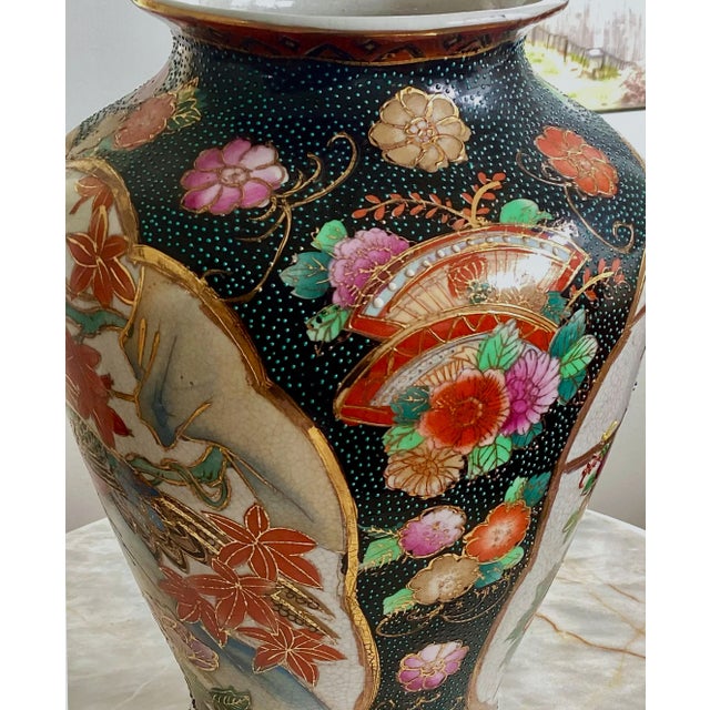 Asian Style Vintage Chinese Export Bird and Floral Vase For Sale - Image 4 of 8