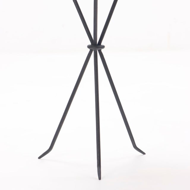 Jean-Michel Frank A Pair of Gueridon Style Iron & Bronze Drinks Tables, in the Manner of Jean-Michel Frank. Contemporary. For Sale - Image 4 of 5
