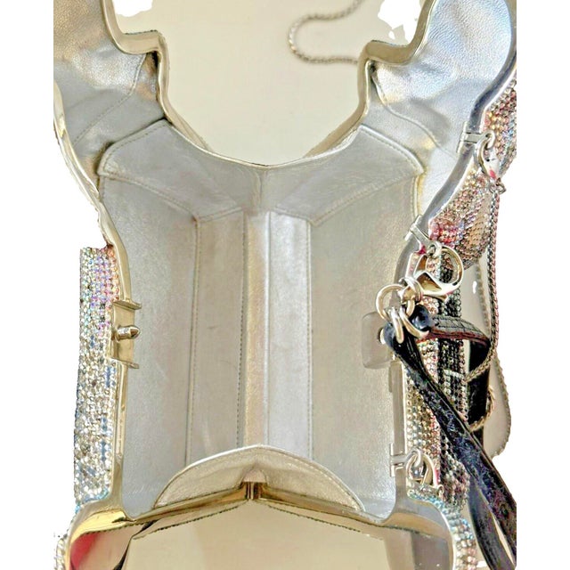 Judith Leiber Poodle Dog Phoebe Crystal Minaudière Wrist Shoulder Evening Bag Animal For Sale - Image 12 of 14