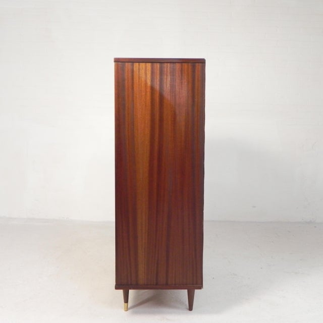 Space Age Display Cabinet with Glass Sliding Doors, Belgium, 1960s For Sale - Image 10 of 18
