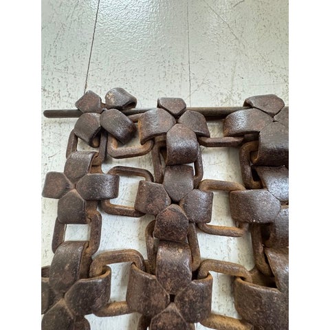 Metal Vintage Metal Chain Wall Decor For Sale - Image 7 of 8