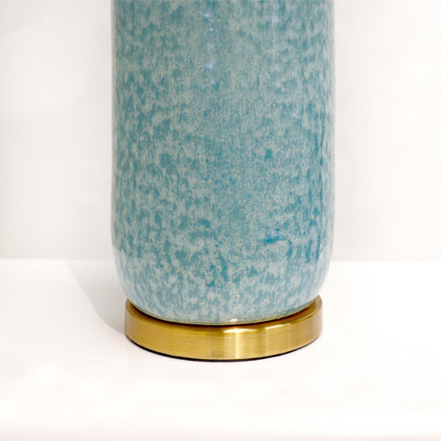 Modern Pasargad Home Tucson Blue Table Lamp, H27" For Sale - Image 3 of 6