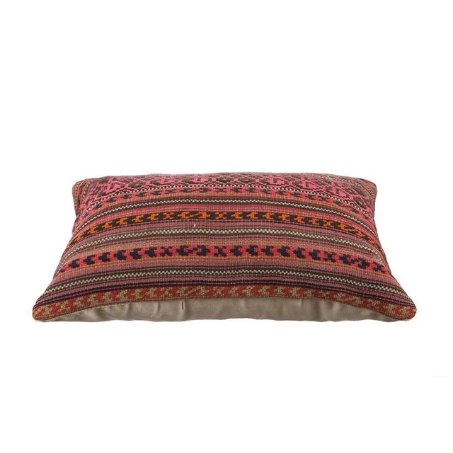 Decorative pillow cover made from vintage handwoven Turkish kilim pieces. Backed with good quality cotton fabric. Pillow...