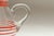 Art Deco Blown Glass Red Striped Bulbous Form Pitcher / Jug For Sale - Image 9 of 15