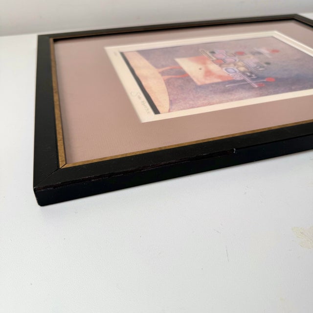 Mid-Century Modern 1960's "Laden" Signed Framed Print by Gerda Rovetch For Sale - Image 3 of 7