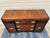 1930s Vintage Art Deco Waterfall Sideboard or Buffet Featuring Burl Wood Veneers, Black-Painted Accents, and Ornate Brass Hardware For Sale - Image 5 of 12