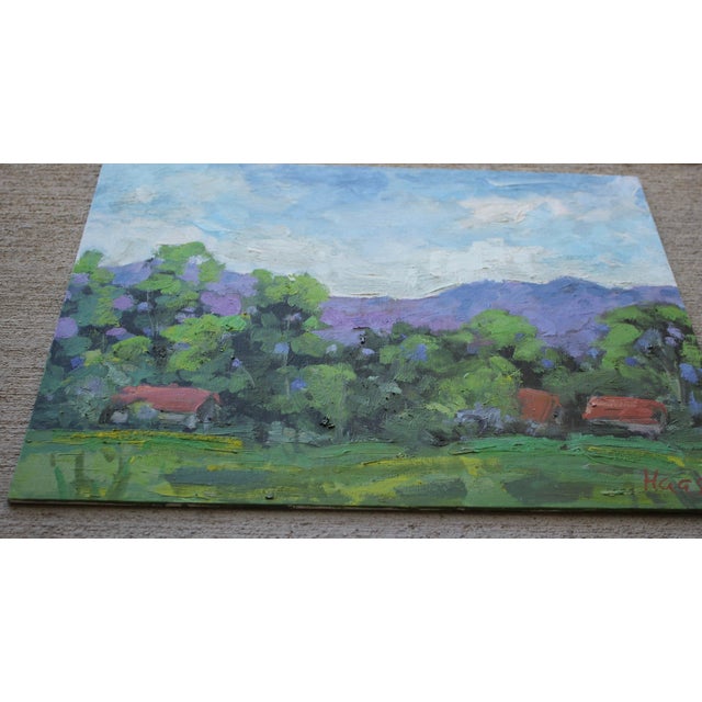 Quiet Places & Modern Views — Contemporary Landscape Original oil painting by L. Haas, 11 x 14 in unframed linen panel,...