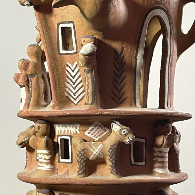 Lights Mid 20th Century Peruvian Polychrome Processional Luminary For Sale - Image 7 of 11
