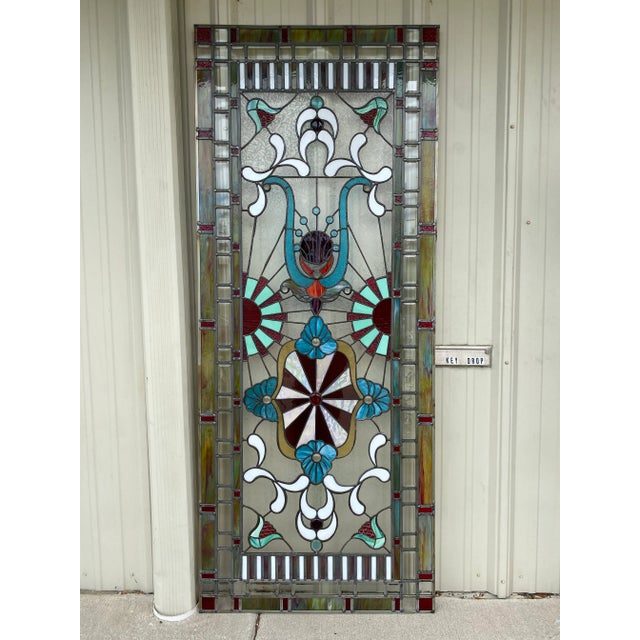 decorative Stained glass designs 希少本 Stained Glass Window - W-430 Art Nouveau - Etsy