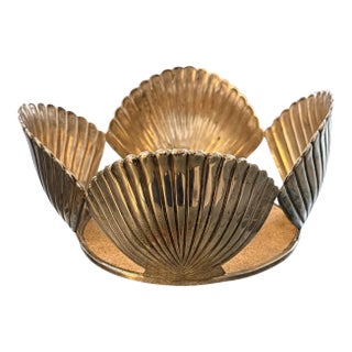 Emilia Castillo Silver Shell Shaped Wine Coaster For Sale
