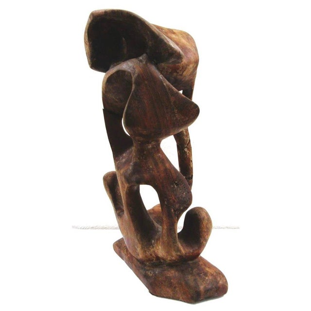 Wood 1950s Mid-Century Modern Organic Biomorphic Figurative Burl Wood Carving Sculpture For Sale - Image 7 of 18