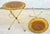 Italian Gold Gilt Folding Mosaic Side Drink Tables 1960s Pair For Sale In Miami - Image 6 of 16