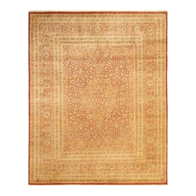 Mogul Collection Hand-Knotted Area Rug - Orange 8' 3" x 10' 3" For Sale - Image 4 of 4
