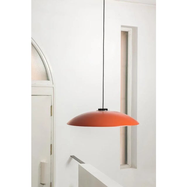 Not Yet Made - Made To Order Small Red Headhat Plate Pendant Lamp by Santa & Cole For Sale - Image 5 of 12