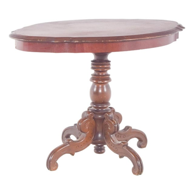 Wood English Oval Wood Coffee Table, 1890 For Sale - Image 7 of 7