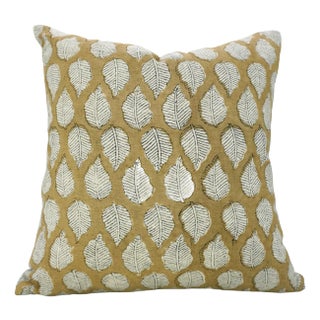 Fabdivine Handcrafted Block Print Cushion Cover 12x20 Inch Viscose Linen-Panchi For Sale