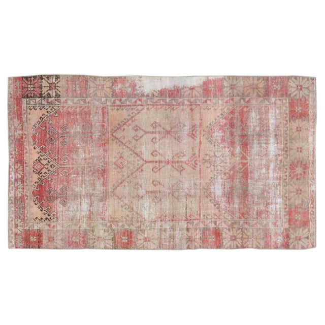 Turkish 1960s Vintage Anatolian Oushak Handmade Hand Knotted Rug With Natural Colors,4'10"x8"8 For Sale - Image 3 of 3