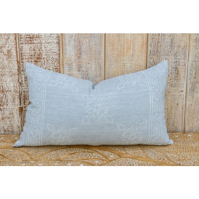 Boho Chic Itzcali Aztec Block Print Pillow For Sale - Image 3 of 8