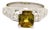 2.07 Carat Alexandrite Diamond 18k White Gold Ring, Gia Certified, Size 6.5 For Sale