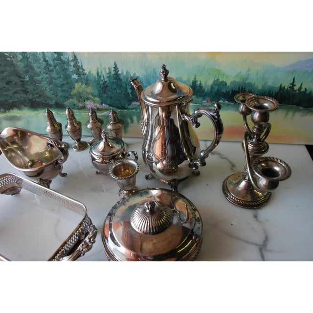 Late 20th Century Early 20th Century Set of 11 Various Silver Plated Serving Pieces For Sale - Image 5 of 6