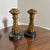Vintage Gold Tone Candlestick Holders Pair Elegant Fluted Design Hollywood Regency Style Decor For Sale In Atlanta - Image 6 of 7