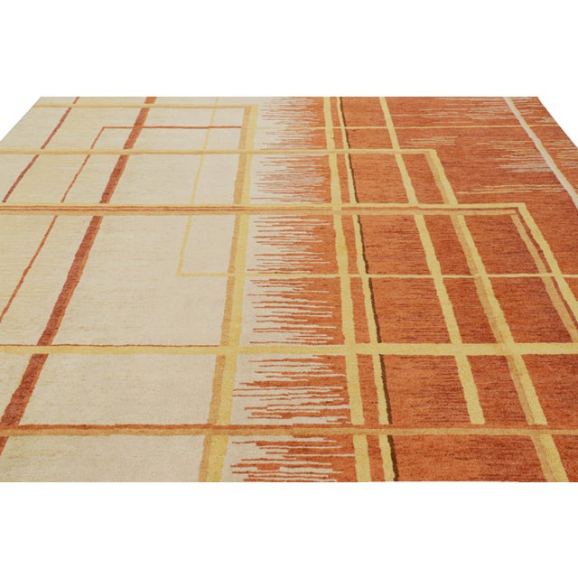 Hand-knotted in wool, this 9x12 contemporary rug is a unique addition to the French Art Deco rug collection by Rug &...
