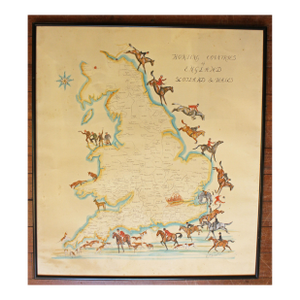 Hunting Counties of England, Scotland & Wales Map by b.c. Moore