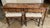 Mid-Century Modern Hekman Burl Wood, Faux Bamboo Console With Nesting Stools & Brass Accents For Sale - Image 3 of 14