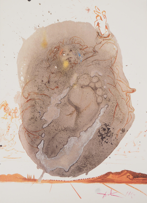 Salvador Dali, La Création de l’Homme, Lithograph