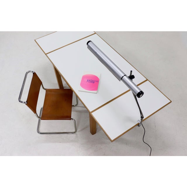 Mid-Century Modern Extendable Birch and Melamine Dining Table, 1960s For Sale - Image 3 of 15