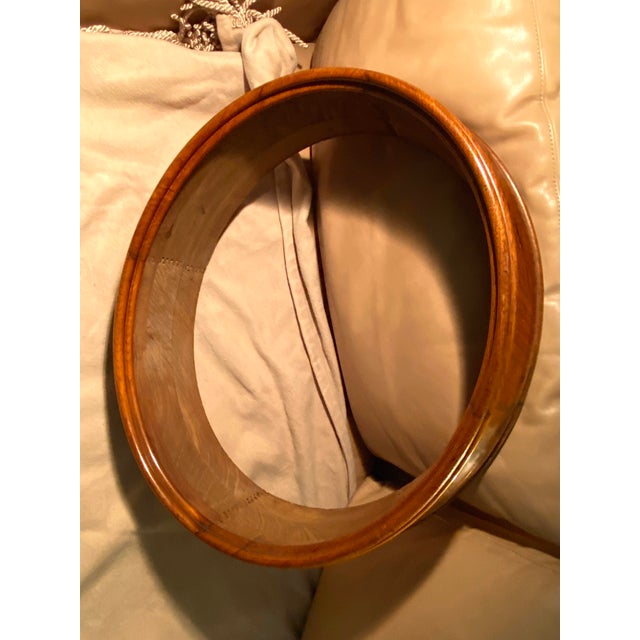 English Walnut Oval Mirror For Sale - Image 12 of 18