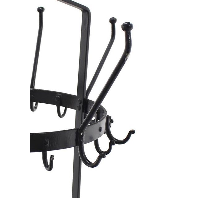 Early 20th Century Antique Wrought Iron Coat Rack / Umbrella Stand