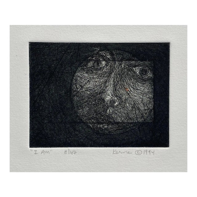 1994 Barbara Kerne I Am Etching With Hand Coloring For Sale
