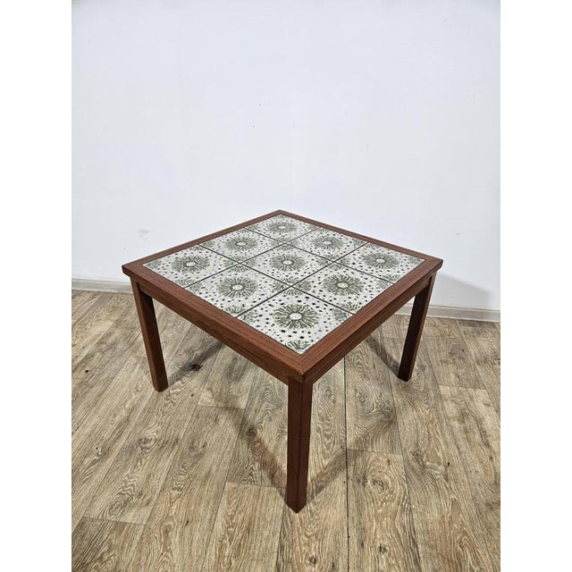 Brown Teak Table with Ceramics, Denmark, 1960s For Sale - Image 8 of 15