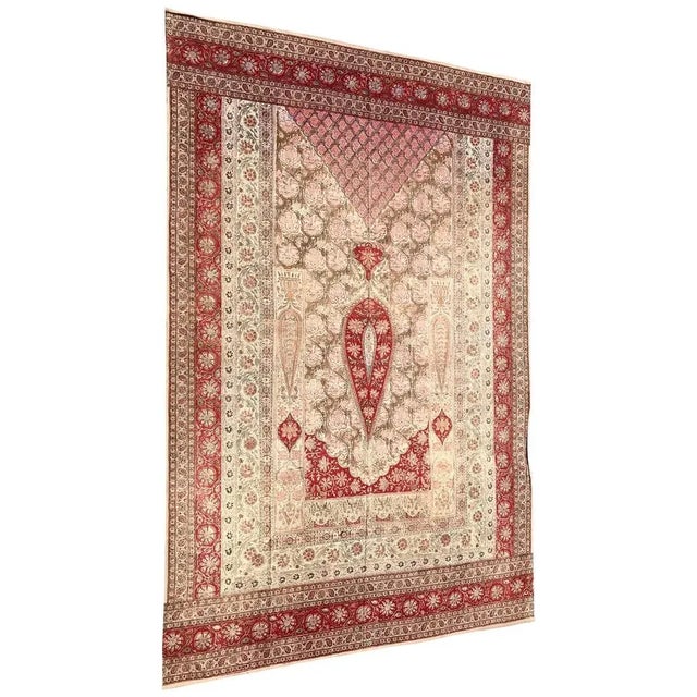 Mid-20th Century Indian Kalamkar Rug, 1950s For Sale - Image 11 of 11