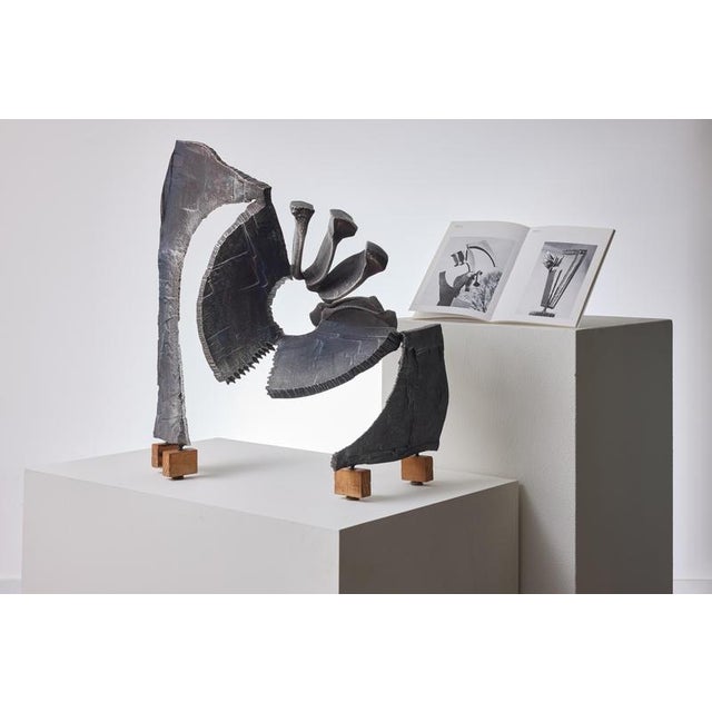 Abstract Sculpture in Metal & Wood by Simon Benetton, 1971, in Very Good conditions. Designed 1970 to 1979 I have official...