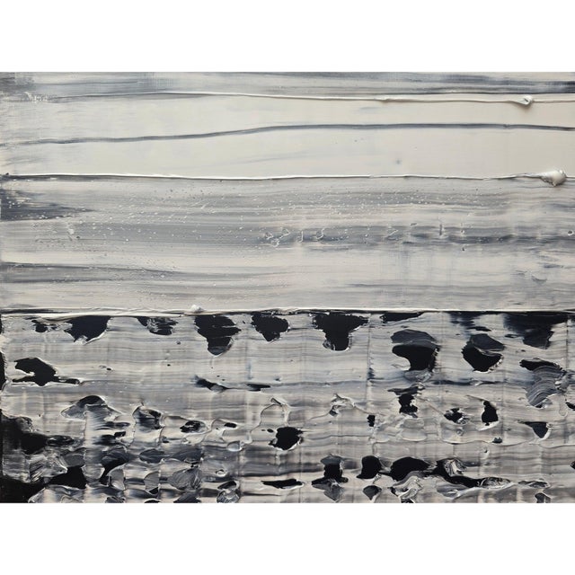 Emotional Topography — Horizon (No. 1) | Original Black & White Abstract Seascape by Diane Grant For Sale - Image 4 of 13