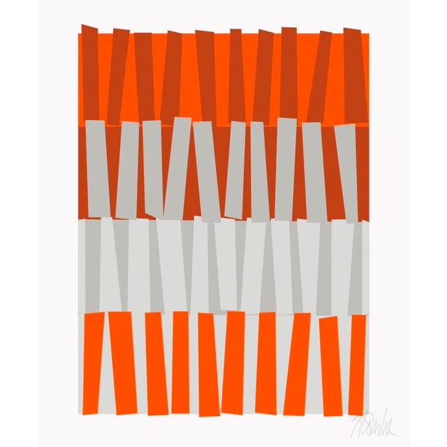 Color Rhythm in Orange Fine Art Print 45" X 55" by Liz Roache For Sale In Boston - Image 6 of 6