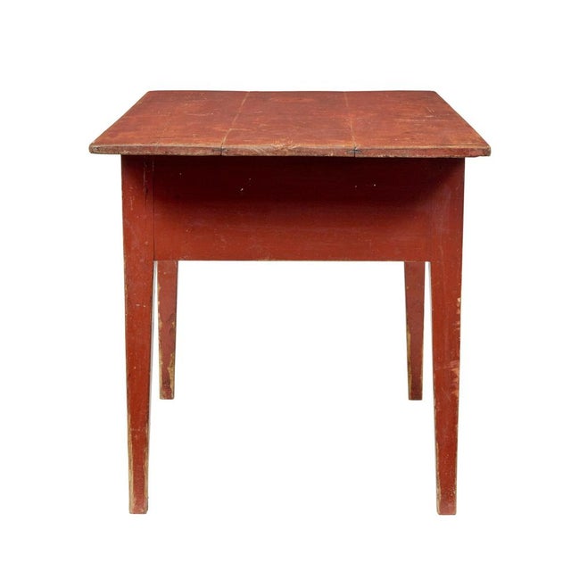 Rustic Swedish Painted Pine Table, 1860 For Sale - Image 3 of 11