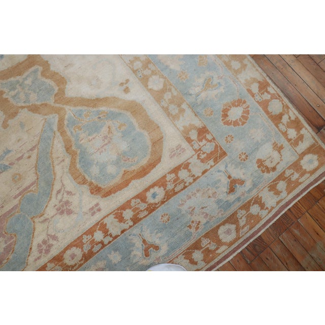 Folk Art Vintage Zabihi Collection Turkish Room Size Rug - 10' x 12'6" For Sale - Image 3 of 12