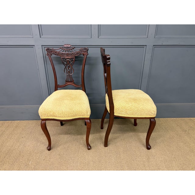 Victorian Mahogany Salon Suite, 1890, Set of 7 For Sale - Image 4 of 18