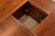 Brazilian Modern Imbuia Coffee Table with Central Flower Vase Opening and Open Display Shelves, Casa Finland, Brazil, 1960s - lot 1129 For Sale - Image 13 of 18