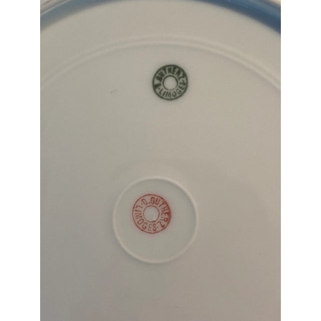 Gold Antique Oscar Gutherz French Limoges Plates - Pair For Sale - Image 8 of 13