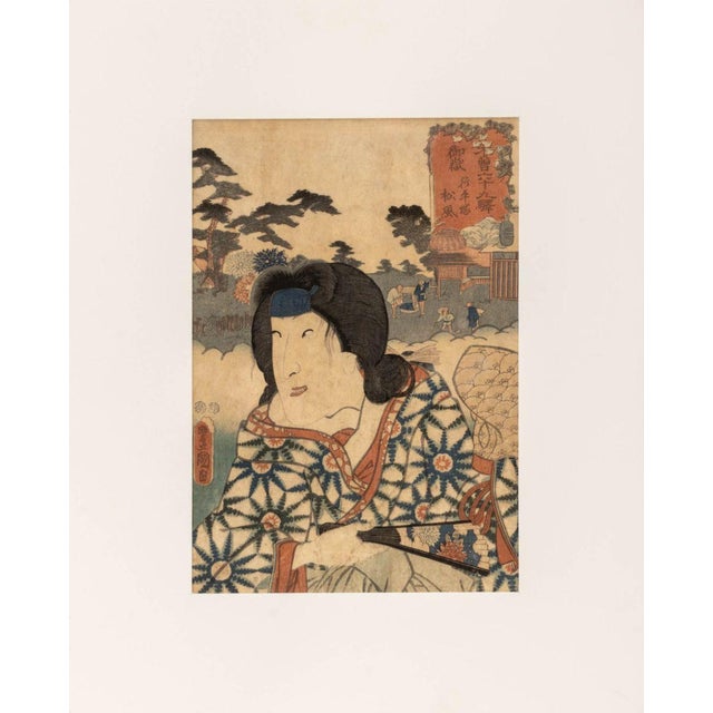 Utagawa Kunisada (Toyokuni III, Japanese, 1786-1865), Two Figural Scenes, Two Woodblock Prints in Colors, one Bijin-ga...