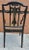 Wood 18th Century Ebonized and Inlays Decorated Cane Seat Armchair For Sale - Image 7 of 8
