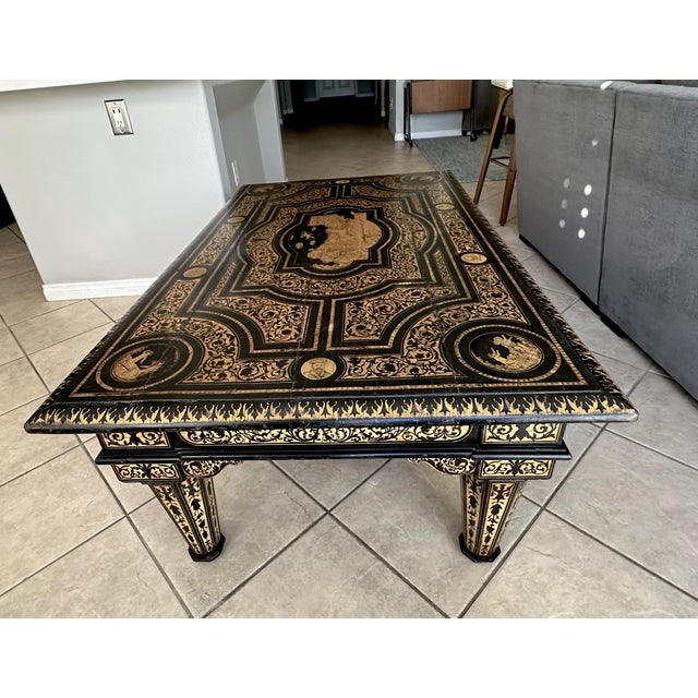 Late 19th Century Italian Neo-Classic Inlaid Marquetry Coffee Table For Sale - Image 10 of 18
