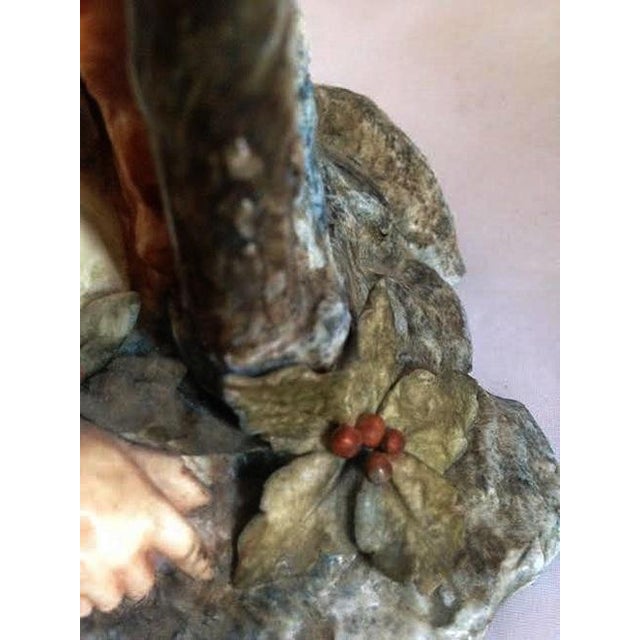 Vintage Italian Capodimonte Porcelain Figurine of an Old Man in a Ruined Shelter by Cedraschi For Sale - Image 9 of 11