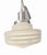 White Vintage Art Deco Revival White Satin Glass Pendant Light With Brushed Chrome Hardware For Sale - Image 8 of 9