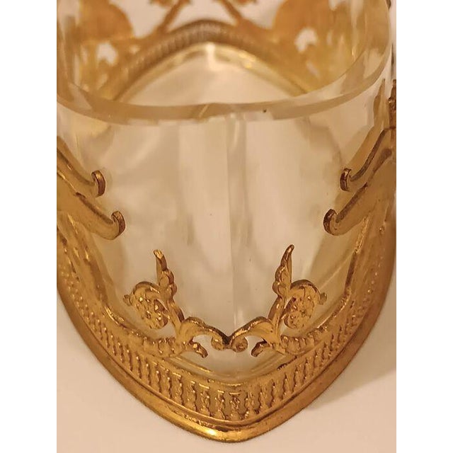 Traditional 19th C French Empire Clear Crystal Ormolu Jardiniere Cachepot - 1 Pc For Sale - Image 3 of 18